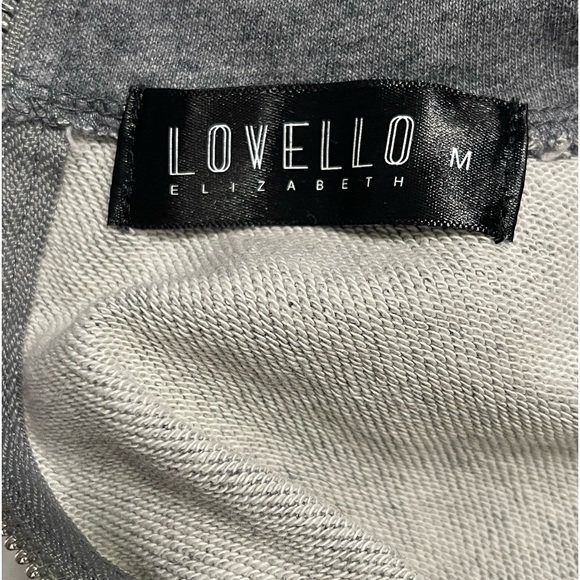 Lovello Elizabeth Stefani Terrycloth Lined Short Sleeve Sweatsuit Jumpsuit Gray - Picture 8 of 11